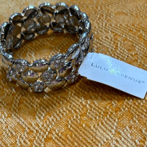 Silver Plated Stretch Bracelet - Picture 3 of 6